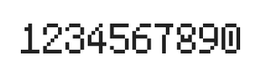 5×8数字点阵字体 ddN58AB0075