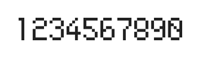 5×8数字点阵字体 ddN58AB0076