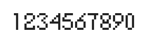 5×8数字点阵字体 ddN58AB0079