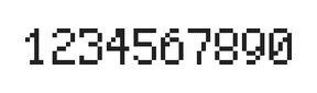 5×8数字点阵字体 ddN58AB0083