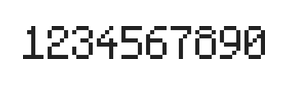 5×8数字点阵字体 ddN58AB0087