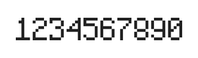 5×8数字点阵字体 ddN58AB0088