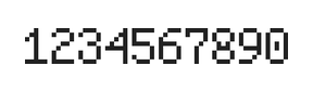 5×8数字点阵字体 ddN58AB0094