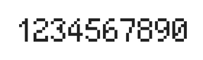 5×8数字点阵字体 ddN58AB0095