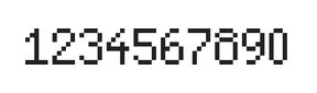 5×8数字点阵字体 ddN58AB0096