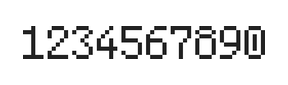 5×8数字点阵字体 ddN58AB0099