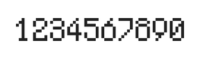 5×8数字点阵字体 ddN58AB0100