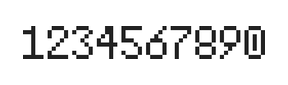 5×8数字点阵字体 ddN58AB0105