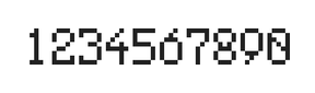 5×8数字点阵字体 ddN58AB0111