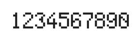 5×8数字点阵字体 ddN58AB0124