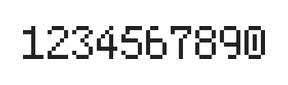 5×8数字点阵字体 ddN58AB0128