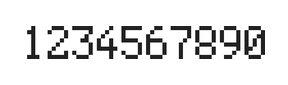5×8数字点阵字体 ddN58AB0129