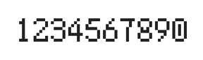5×8数字点阵字体 ddN58AB0130