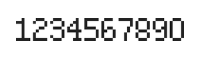5×8数字点阵字体 ddN58AB0132