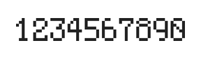5×8数字点阵字体 ddN58AB0133