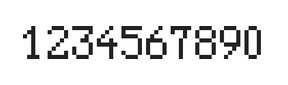 5×8数字点阵字体 ddN58AB0136
