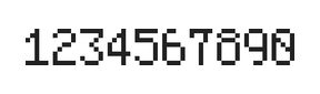 5×8数字点阵字体 ddN58AB0142