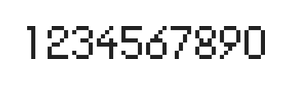 5×8数字点阵字体 ddN58AB0144