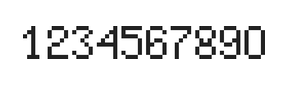 5×8数字点阵字体 ddN58AB0148