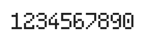 5×8数字点阵字体 ddN58AB0150