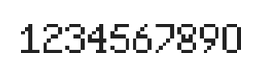 5×8数字点阵字体 ddN58AB0155