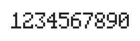 5×8数字点阵字体 ddN58AB0159
