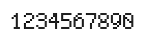 5×8数字点阵字体 ddN58AB0160