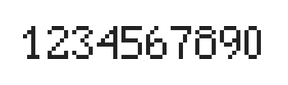 5×8数字点阵字体 ddN58AB0161
