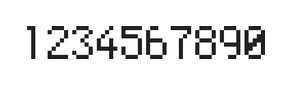 5×8数字点阵字体 ddN58AB0170