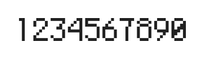 5×8数字点阵字体 ddN58AB0176
