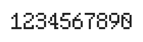 5×8数字点阵字体 ddN58AB0177
