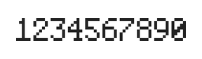 5×8数字点阵字体 ddN58AB0184