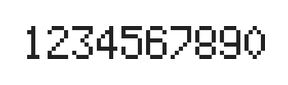 5×8数字点阵字体 ddN58AB0185