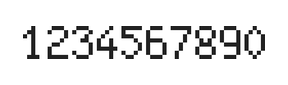 5×8数字点阵字体 ddN58AB0187