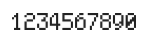 5×8数字点阵字体 ddN58AB0188