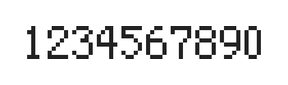 5×8数字点阵字体 ddN58AB0189
