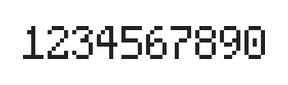 5×8数字点阵字体 ddN58AB0190