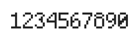 5×8数字点阵字体 ddN58AB0197