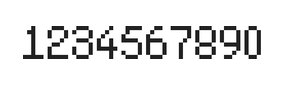 5×8数字点阵字体 ddN58AB0201