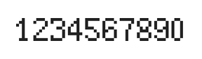 5×8数字点阵字体 ddN58AB0204