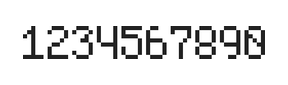 5×8数字点阵字体 ddN58AB0207