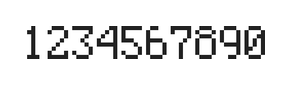 5×8数字点阵字体 ddN58AB0209