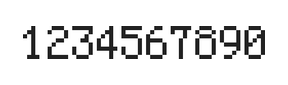 5×8数字点阵字体 ddN58AB0214