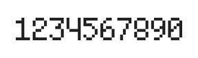 5×8数字点阵字体 ddN58AB0215