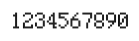 5×8数字点阵字体 ddN58AB0216
