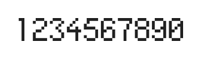 5×8数字点阵字体 ddN58AB0217