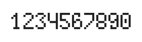 5×8数字点阵字体 ddN58AB0219