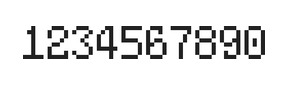 5×8数字点阵字体 ddN58AB0223