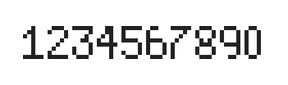 5×8数字点阵字体 ddN58AB0230