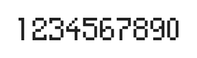 5×8数字点阵字体 ddN58AB0234